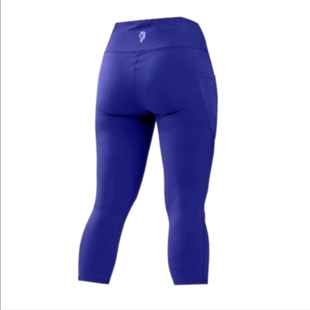 Baddle Leggings Capri S M Blue Compression Legging Yoga Pants Joggers